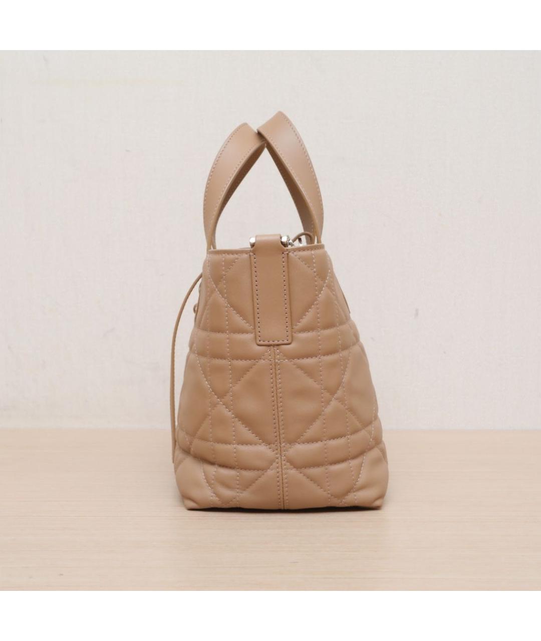 CHRISTIAN DIOR Коричневая кожаная сумка через плечо, фото 5