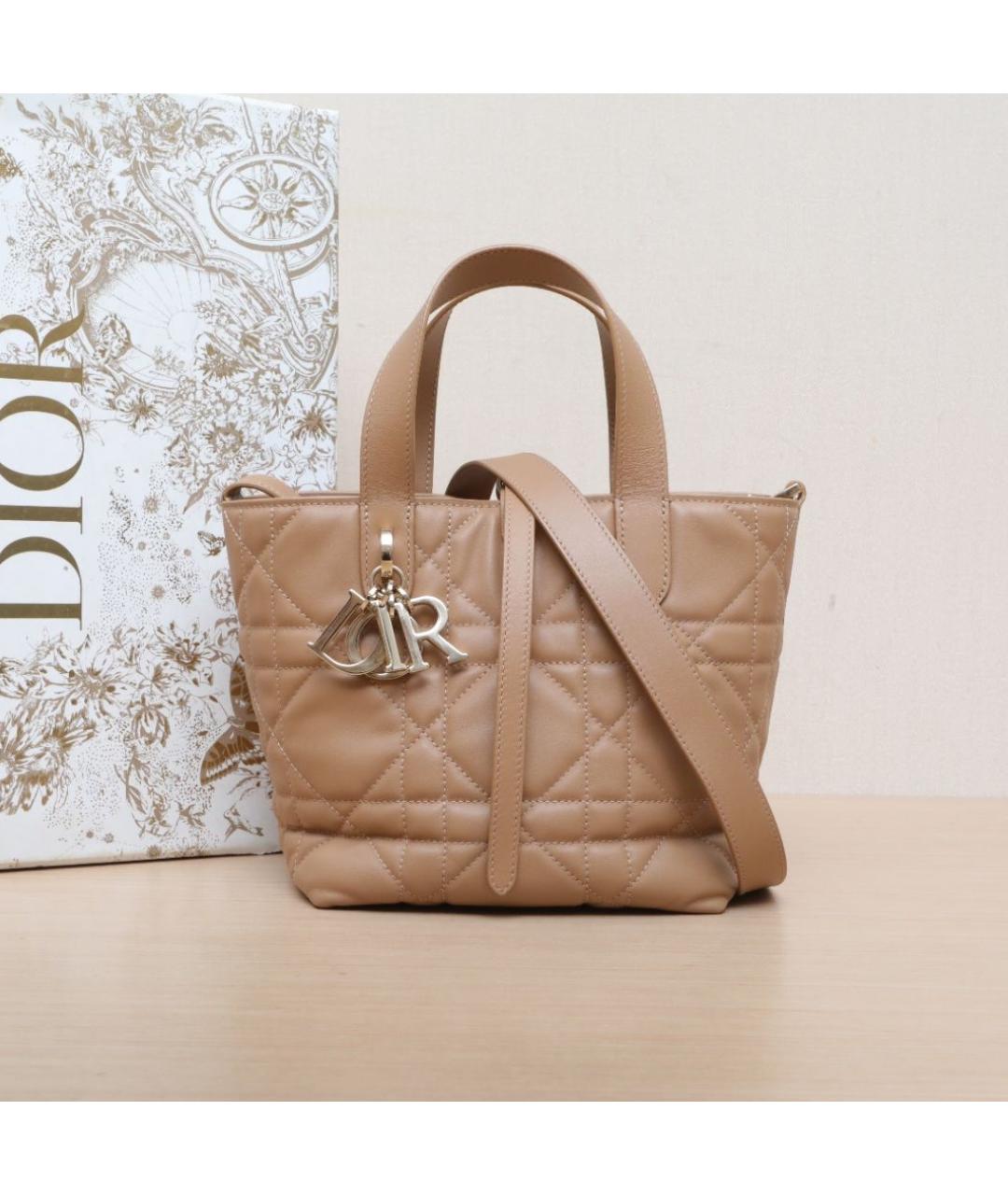 CHRISTIAN DIOR Коричневая кожаная сумка через плечо, фото 2