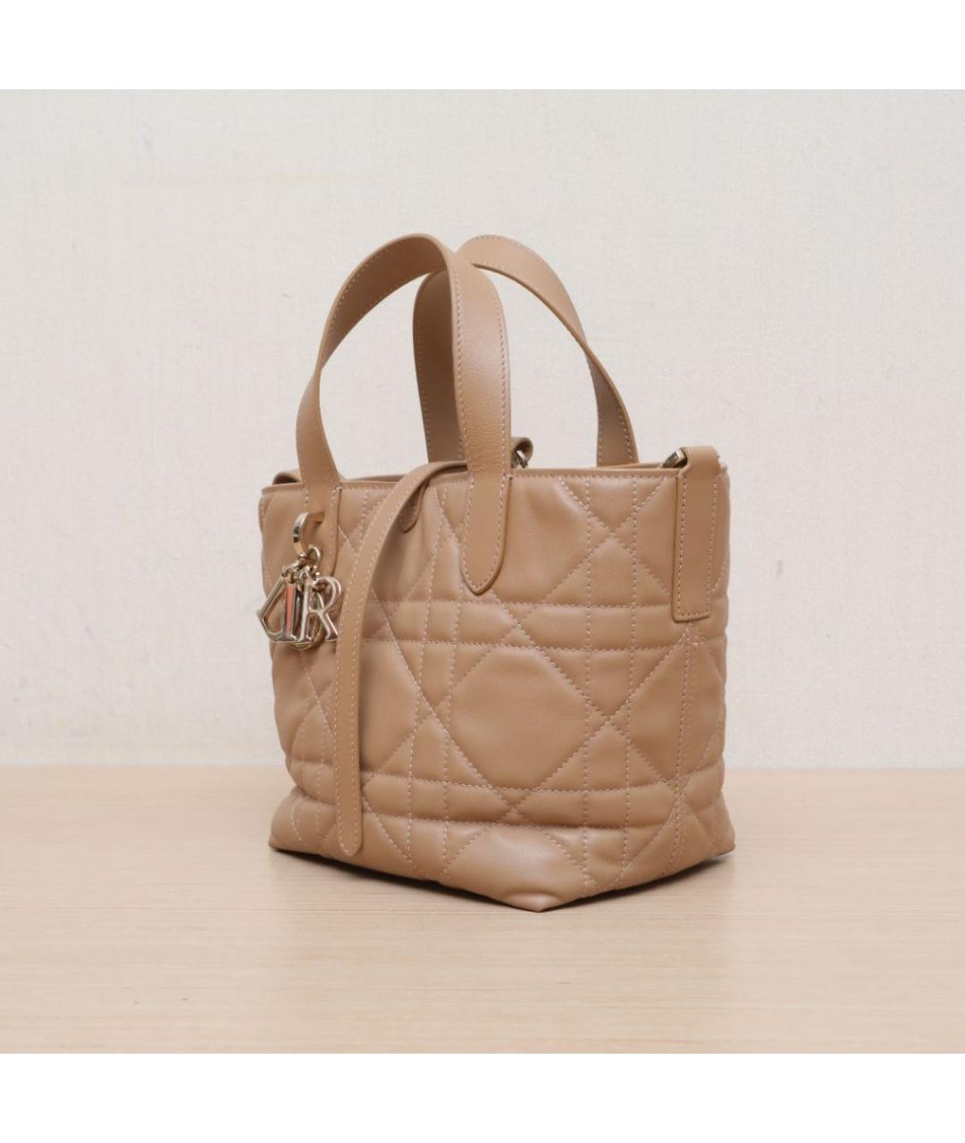 CHRISTIAN DIOR Коричневая кожаная сумка через плечо, фото 4