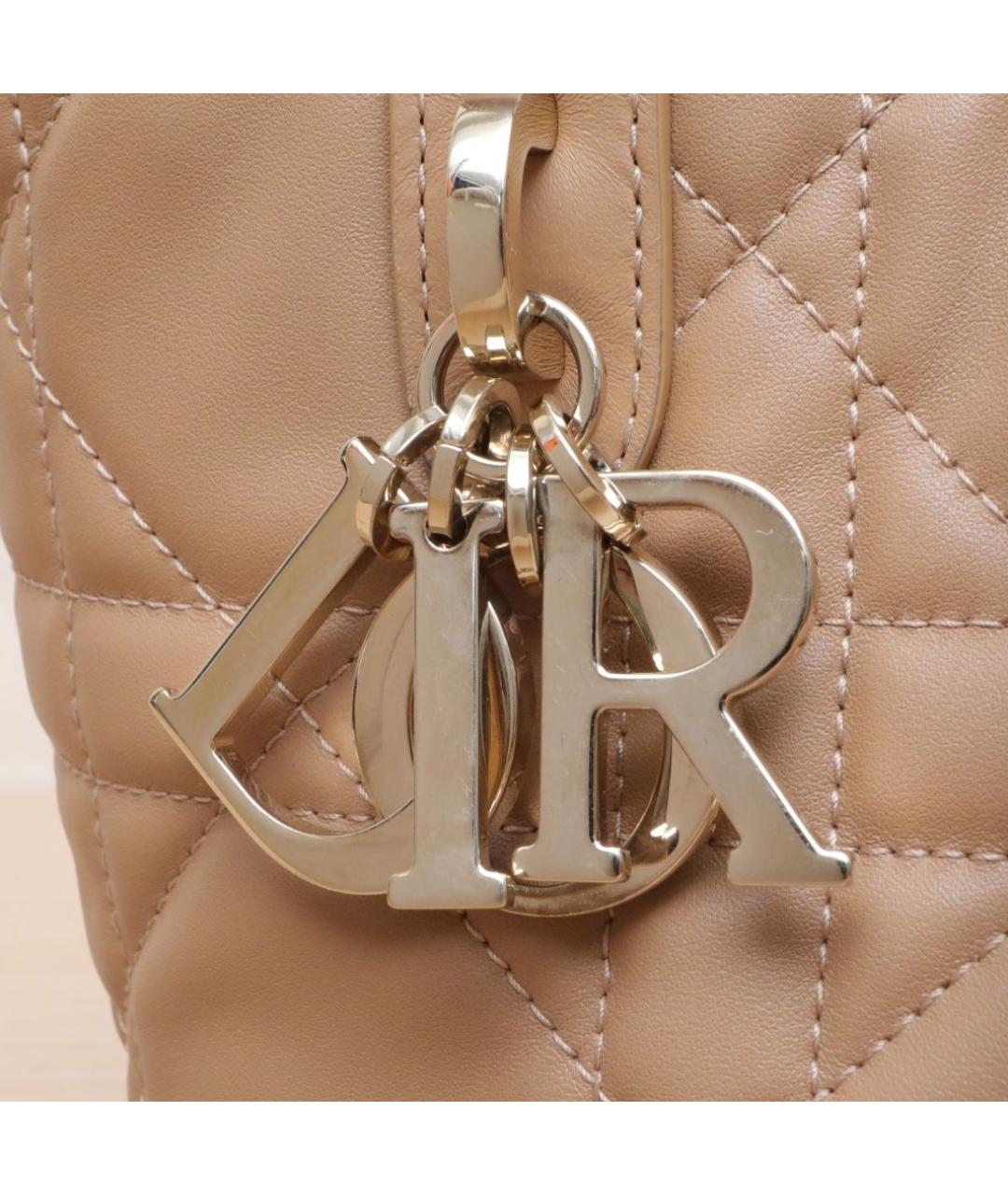 CHRISTIAN DIOR Коричневая кожаная сумка через плечо, фото 8