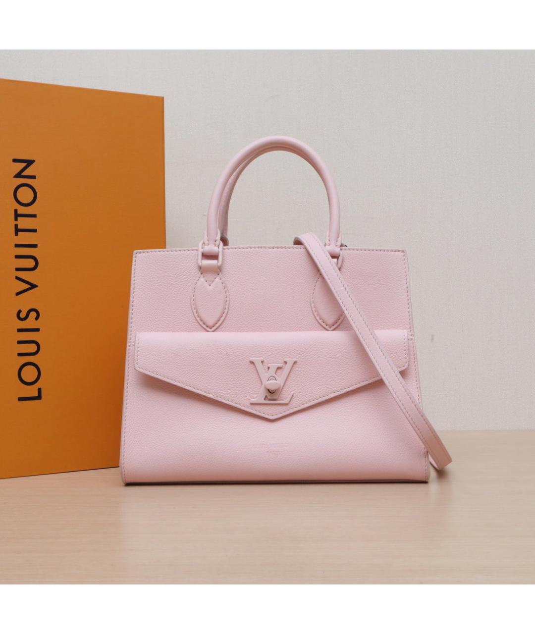 LOUIS VUITTON Розовая кожаная сумка через плечо, фото 2