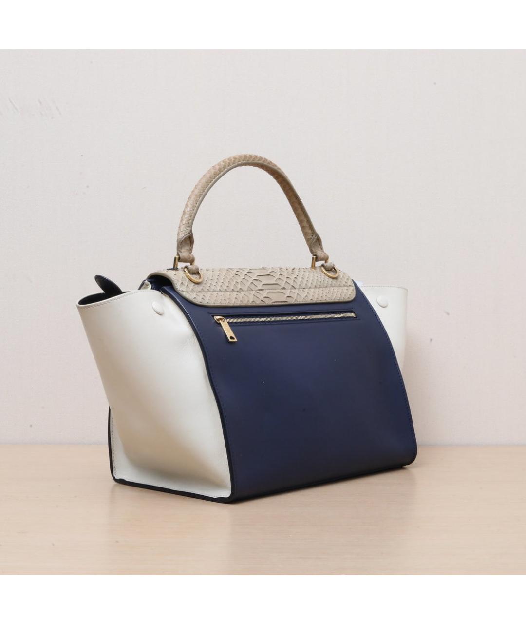 CELINE Бежевая кожаная сумка через плечо, фото 6