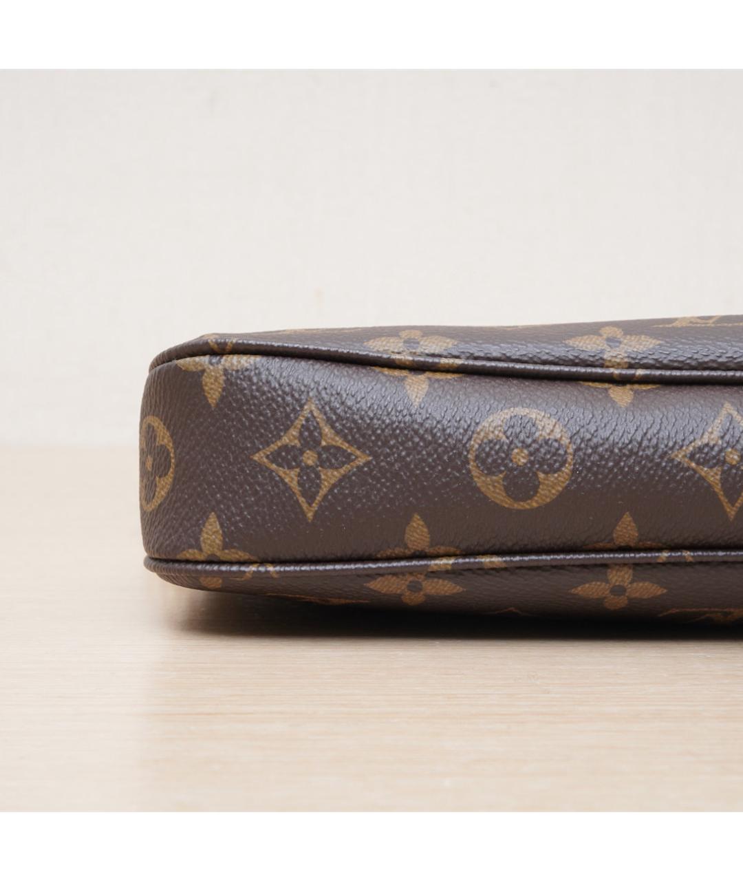 LOUIS VUITTON Коричневая кожаная сумка через плечо, фото 9