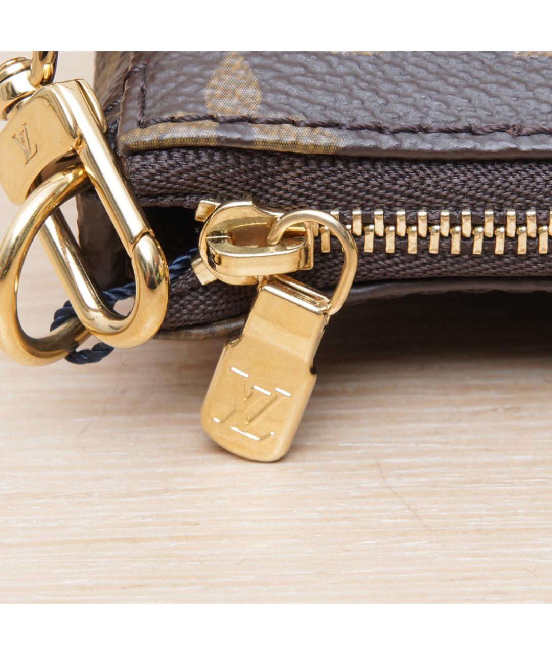 LOUIS VUITTON Коричневая кожаная сумка через плечо, фото 8