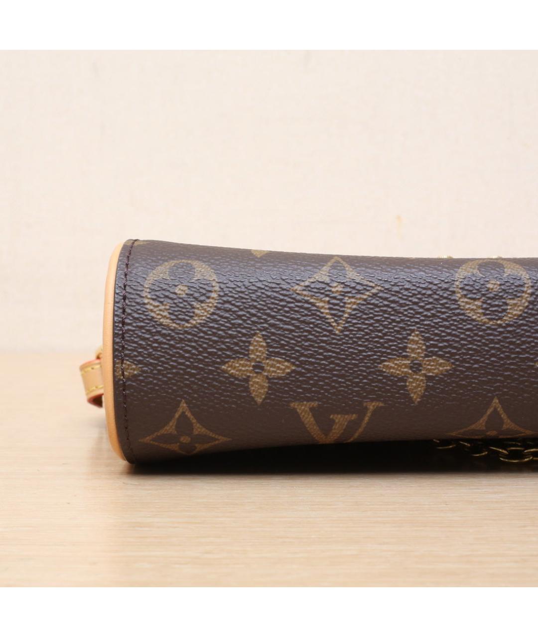 LOUIS VUITTON Коричневая кожаная сумка через плечо, фото 9