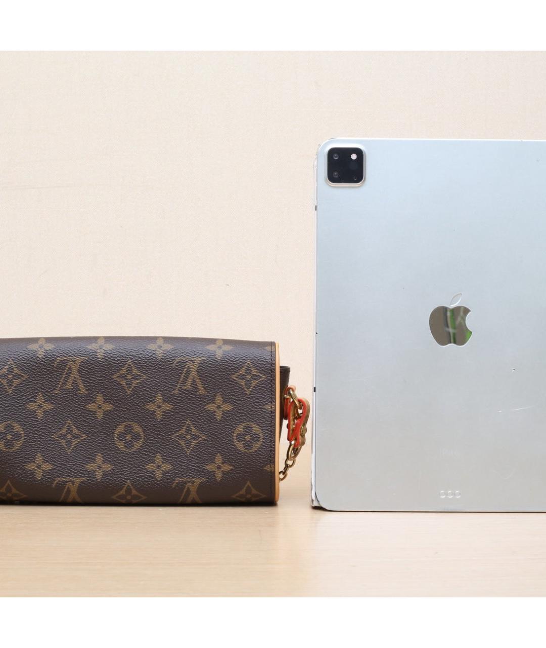 LOUIS VUITTON Коричневая кожаная сумка через плечо, фото 7