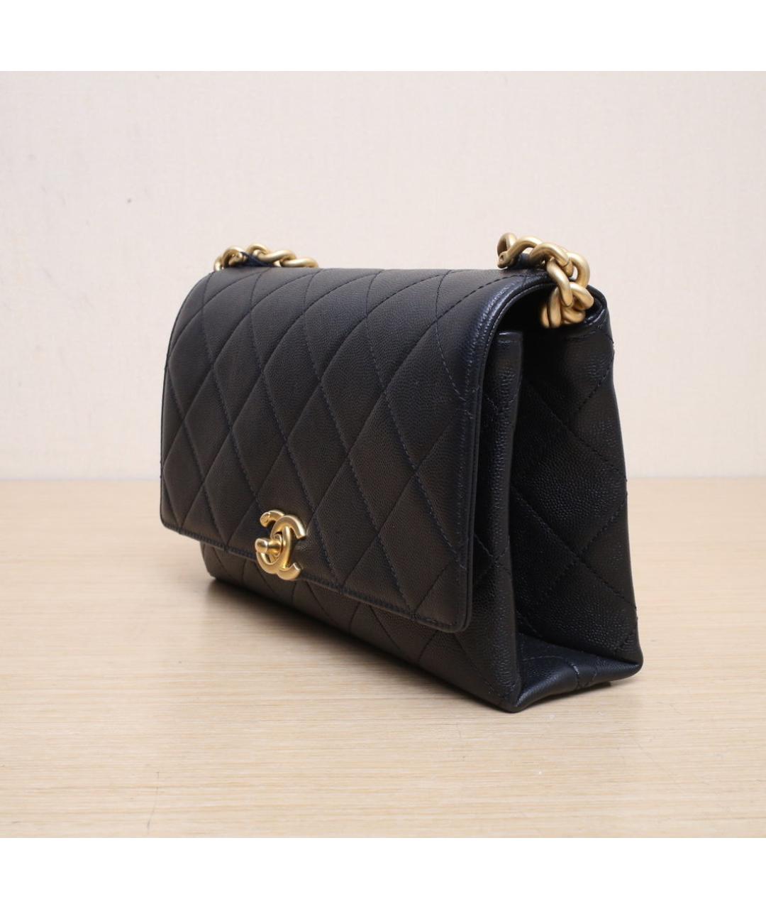CHANEL Черная кожаная сумка через плечо, фото 4