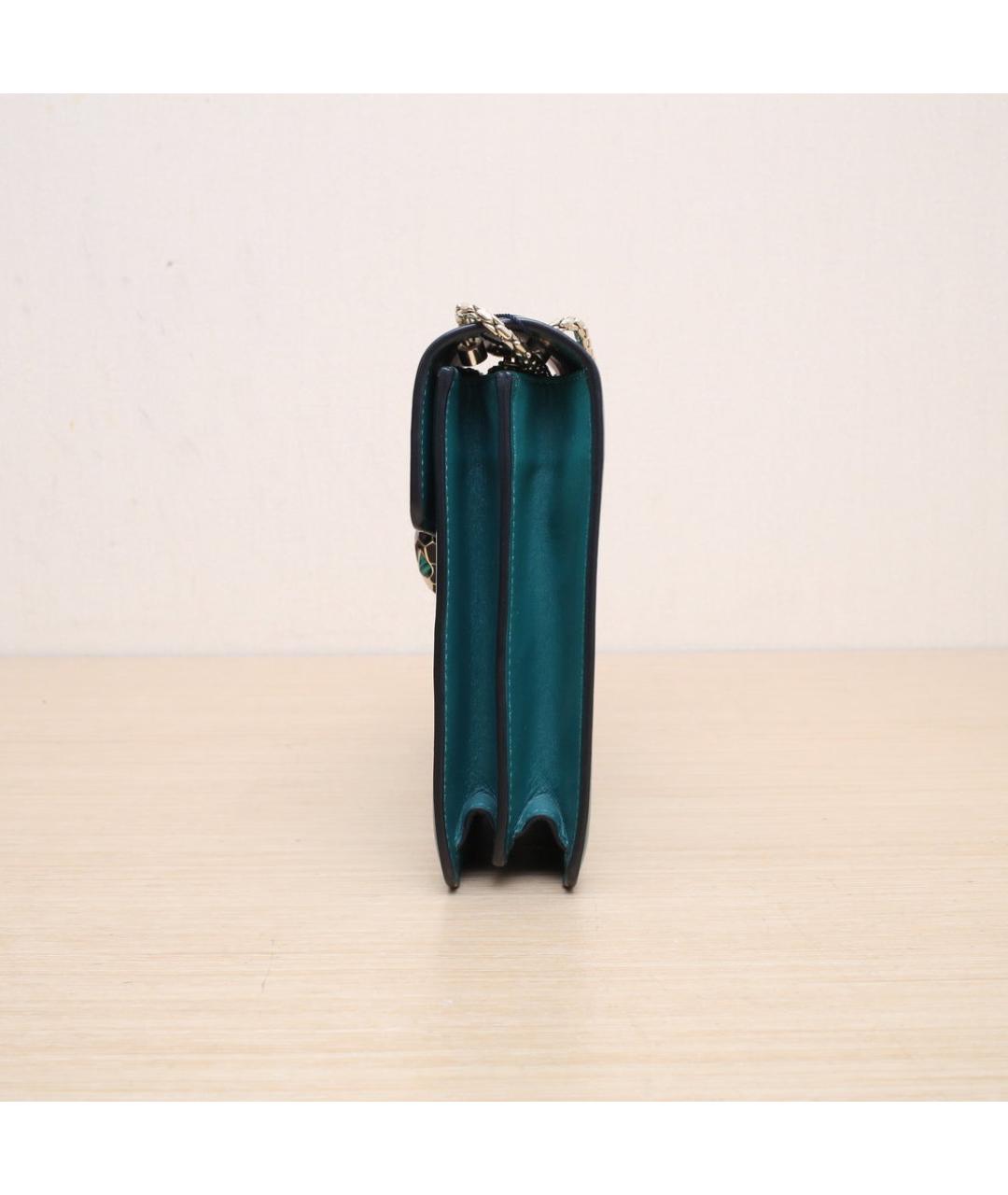 BVLGARI Зеленая кожаная сумка через плечо, фото 5