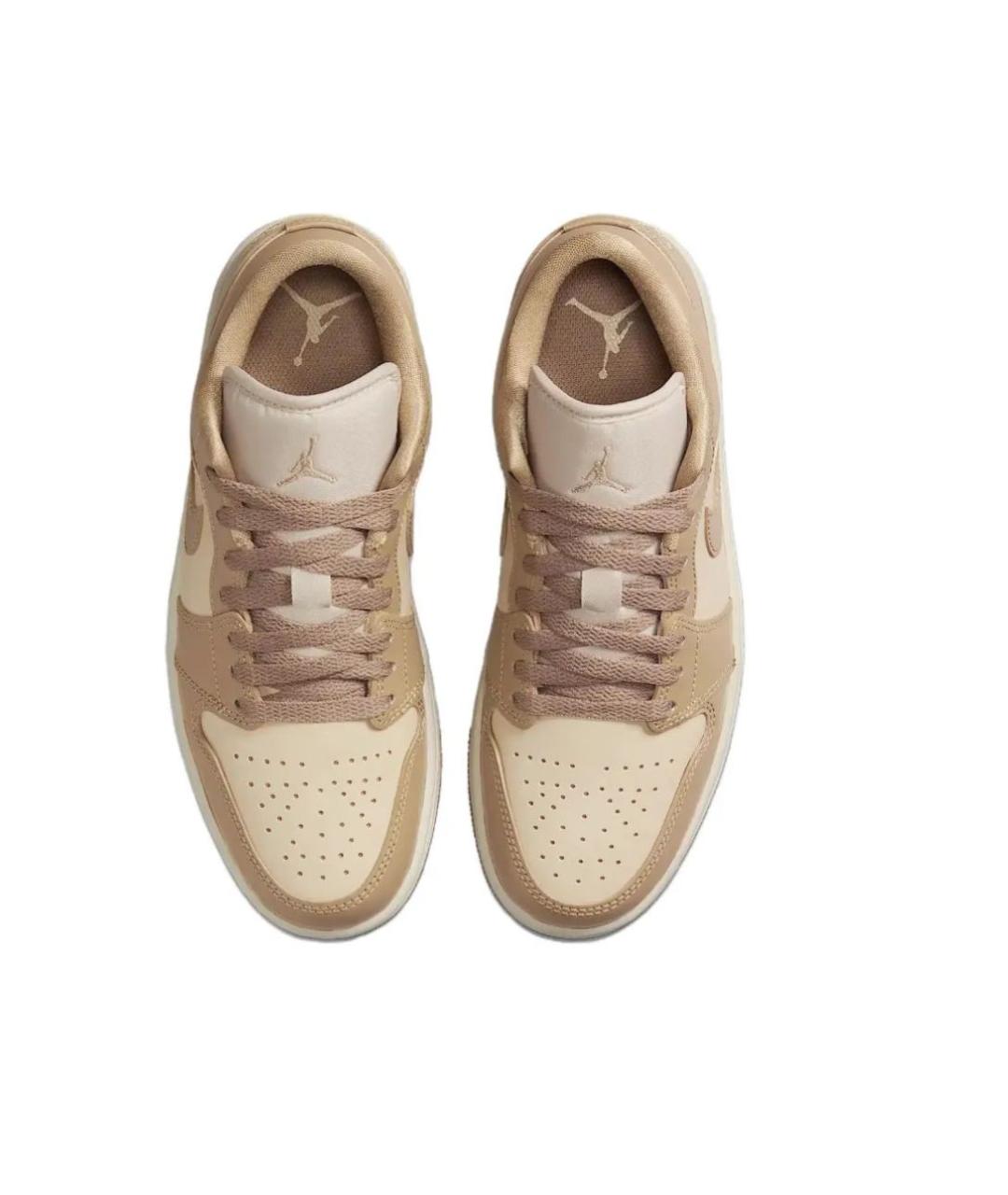 JORDAN Бежевые кожаные кеды, фото 3