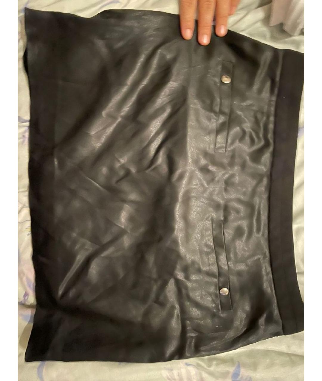 GUCCI Черная шелковая юбка мини, фото 4