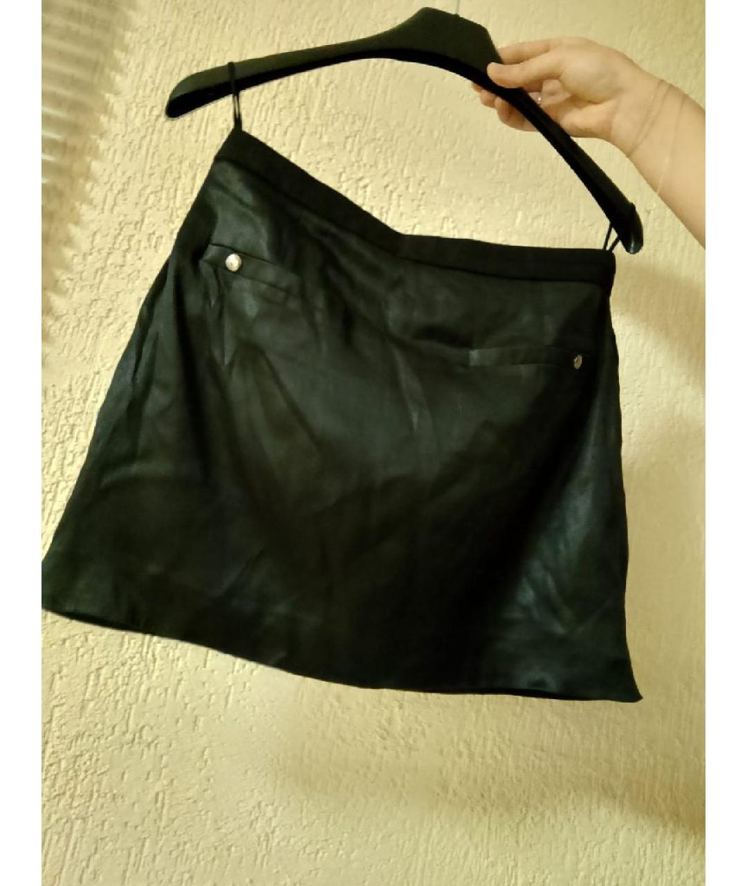 GUCCI Черная шелковая юбка мини, фото 2