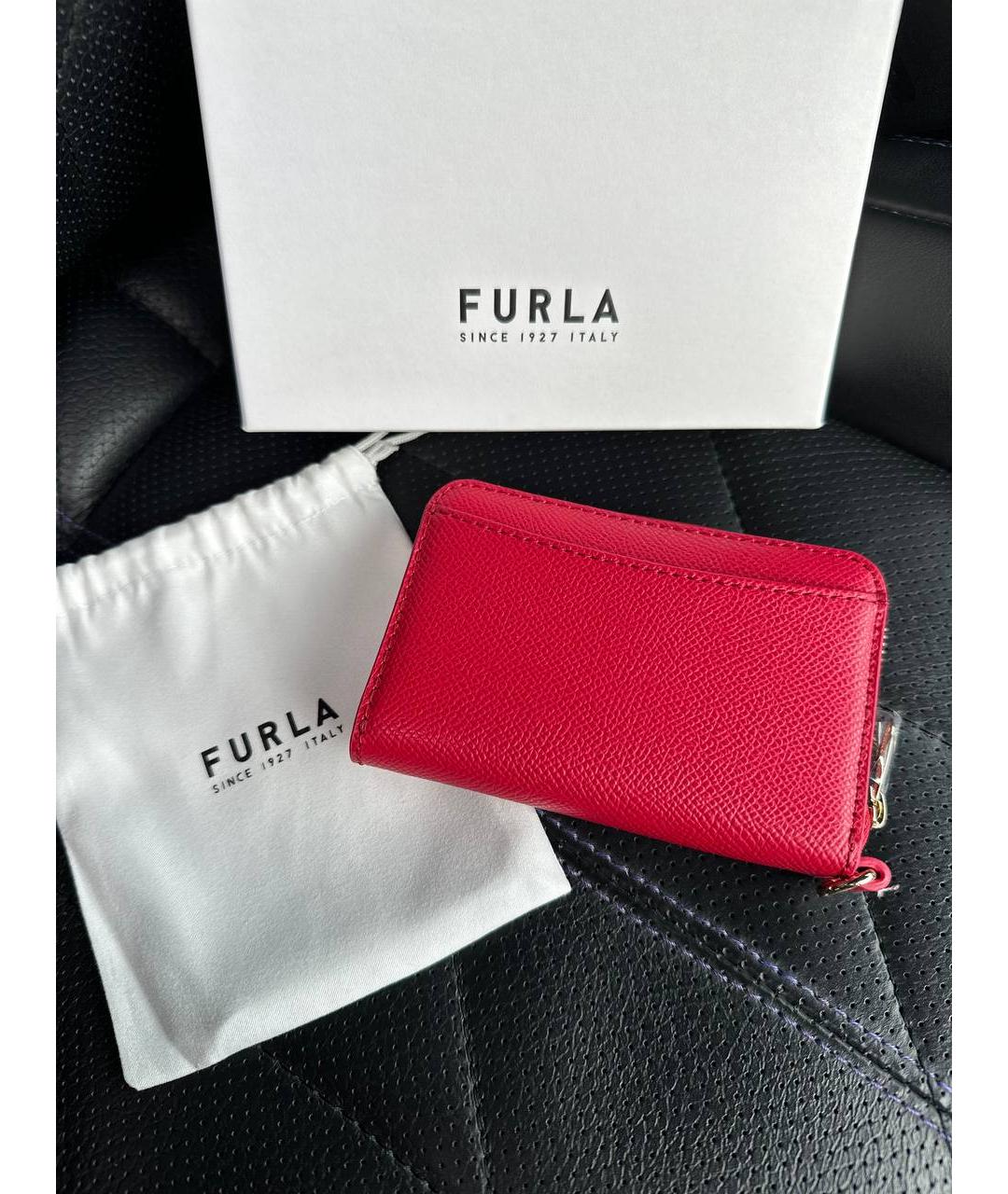 FURLA Красный кожаный кардхолдер, фото 3