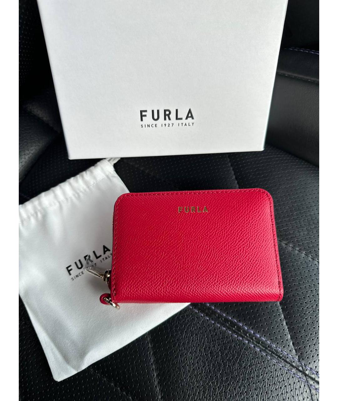 FURLA Красный кожаный кардхолдер, фото 2