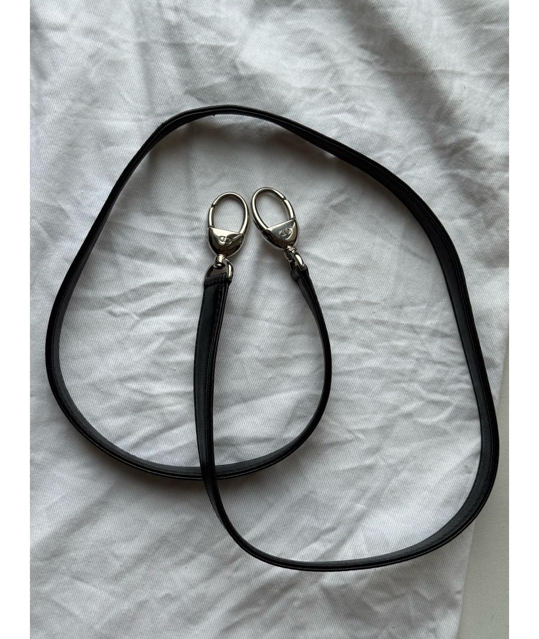 CHRISTIAN DIOR Черная кожаная сумка с короткими ручками, фото 8