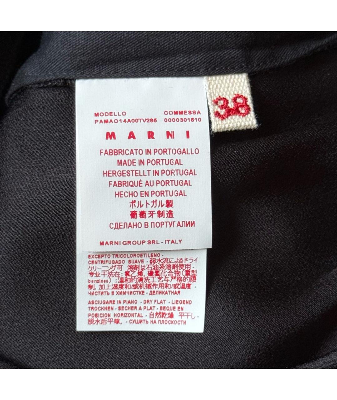 MARNI Черные вискозные брюки широкие, фото 6