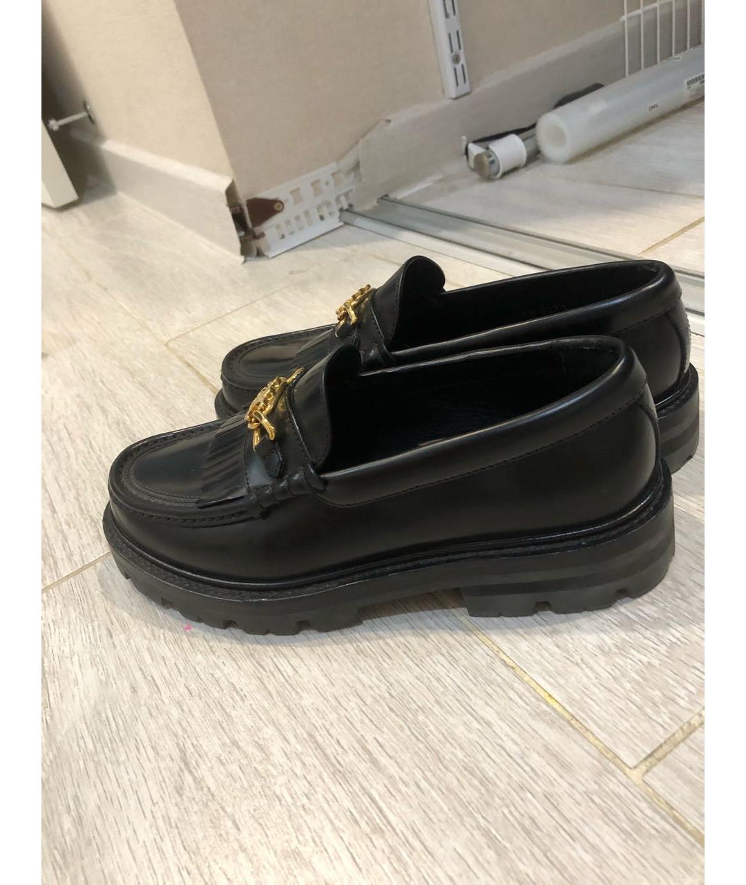 CELINE Черные кожаные лоферы, фото 3