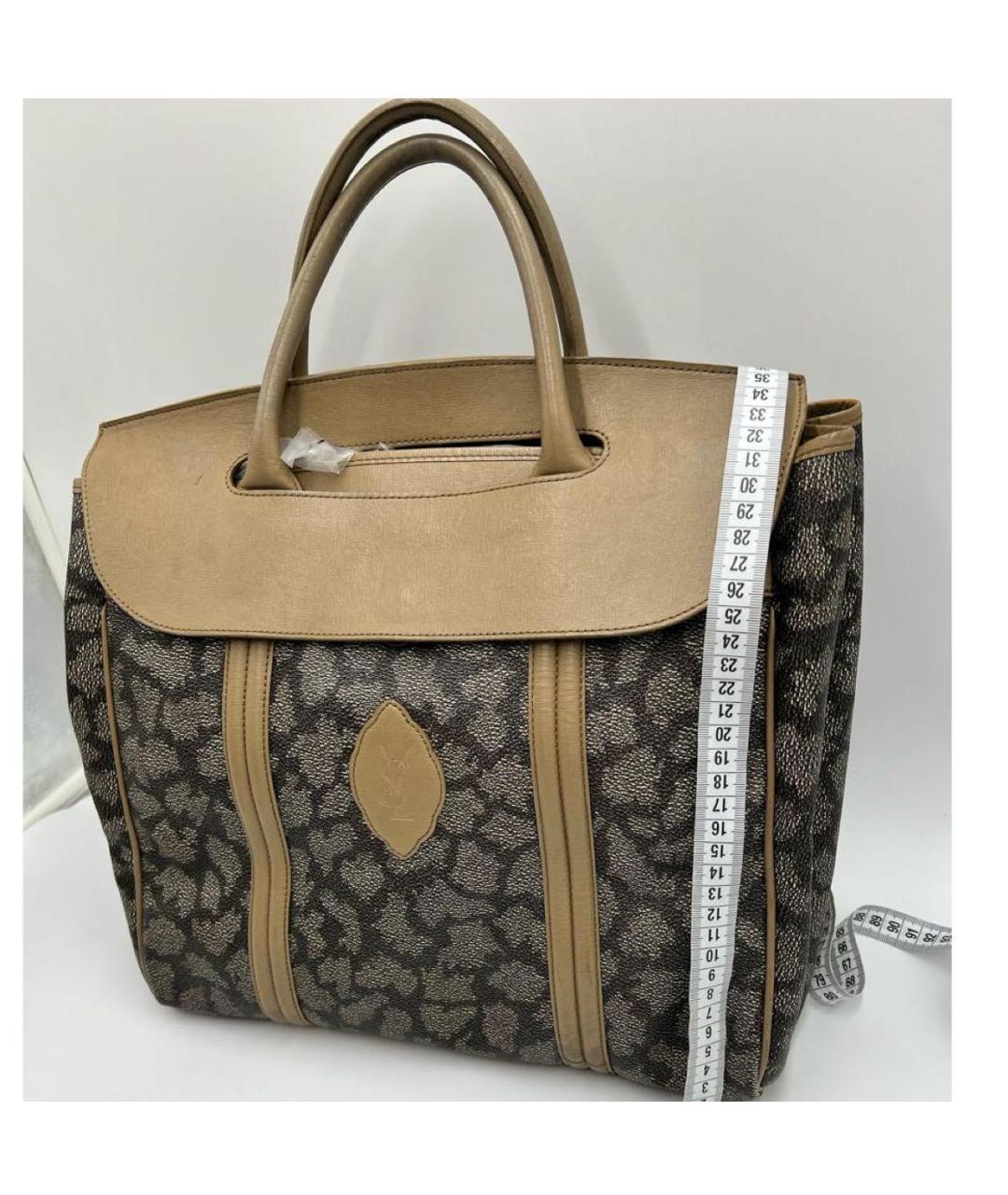 SAINT LAURENT Антрацитовая кожаная сумка через плечо, фото 2