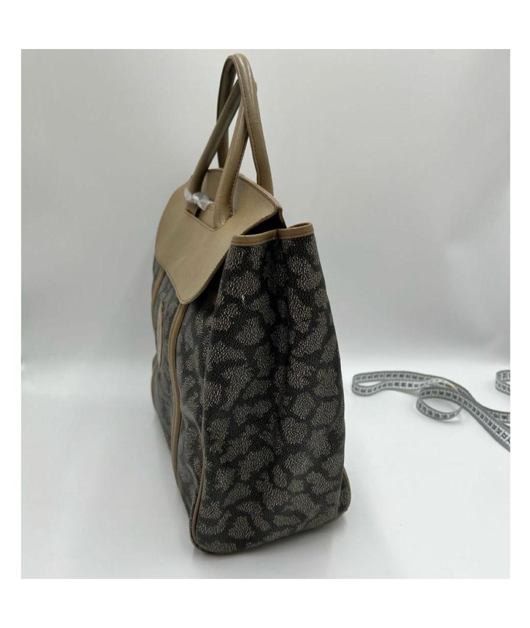 SAINT LAURENT Антрацитовая кожаная сумка через плечо, фото 4