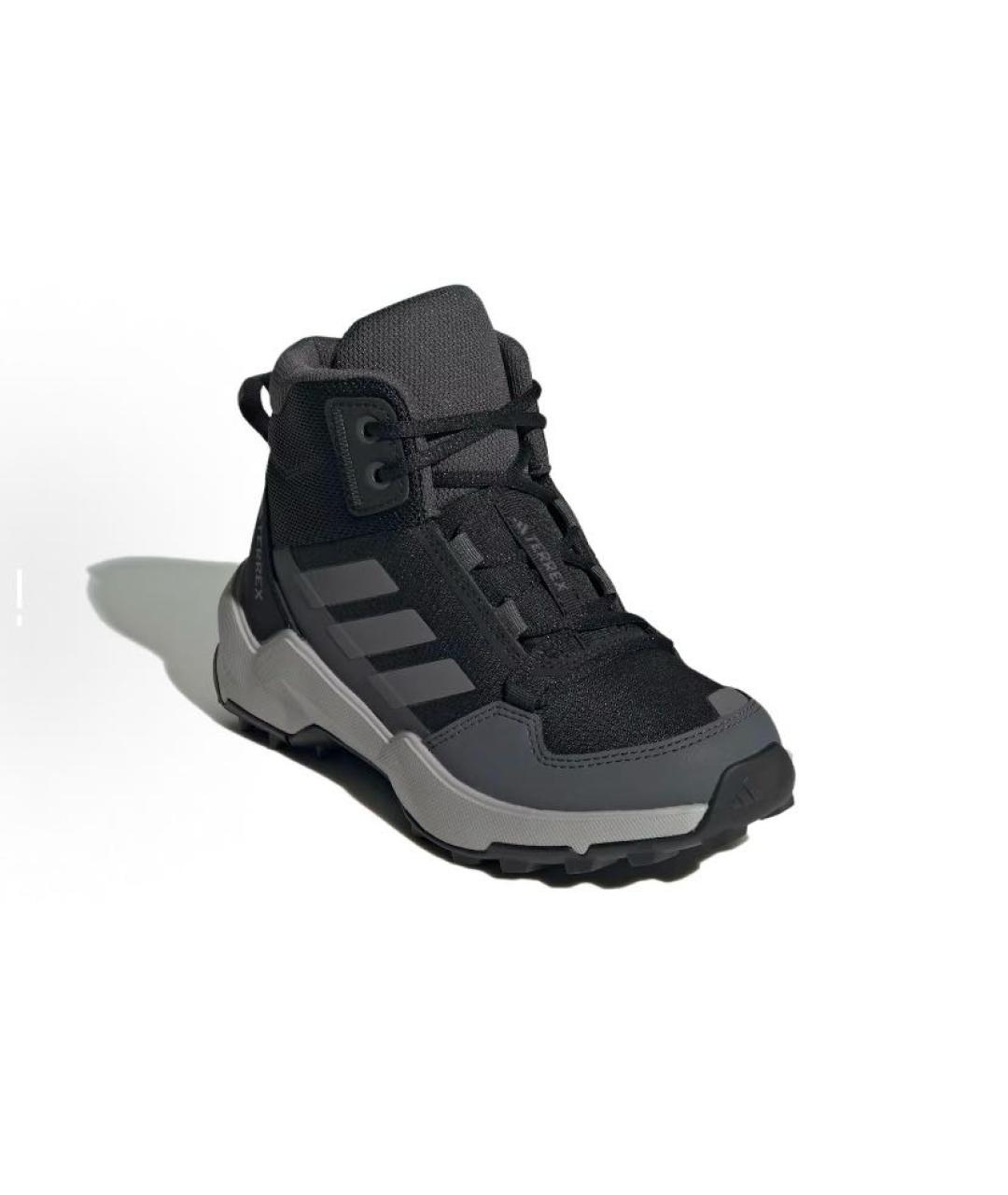 ADIDAS Черные текстильные высокие кроссовки / кеды, фото 3