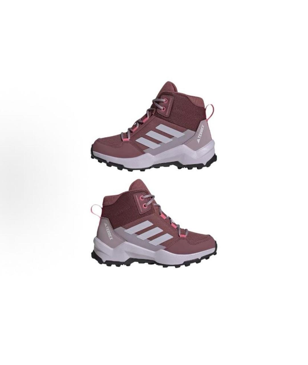 ADIDAS Бордовые текстильные высокие кроссовки / кеды, фото 3