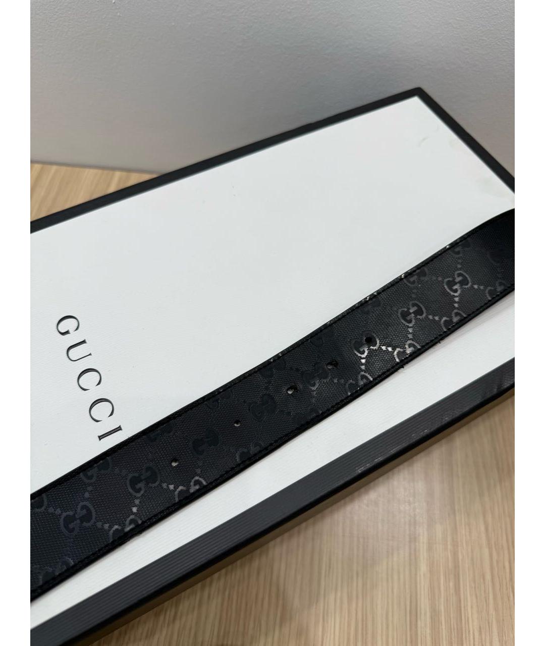 GUCCI Черный кожаный ремень, фото 4