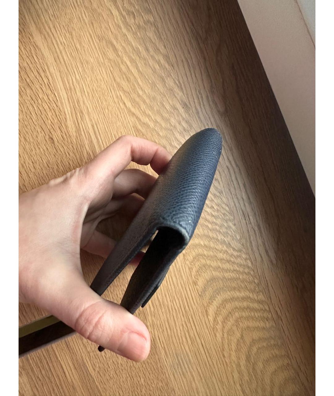 DOLCE&GABBANA Темно-синий кожаный кошелек, фото 6