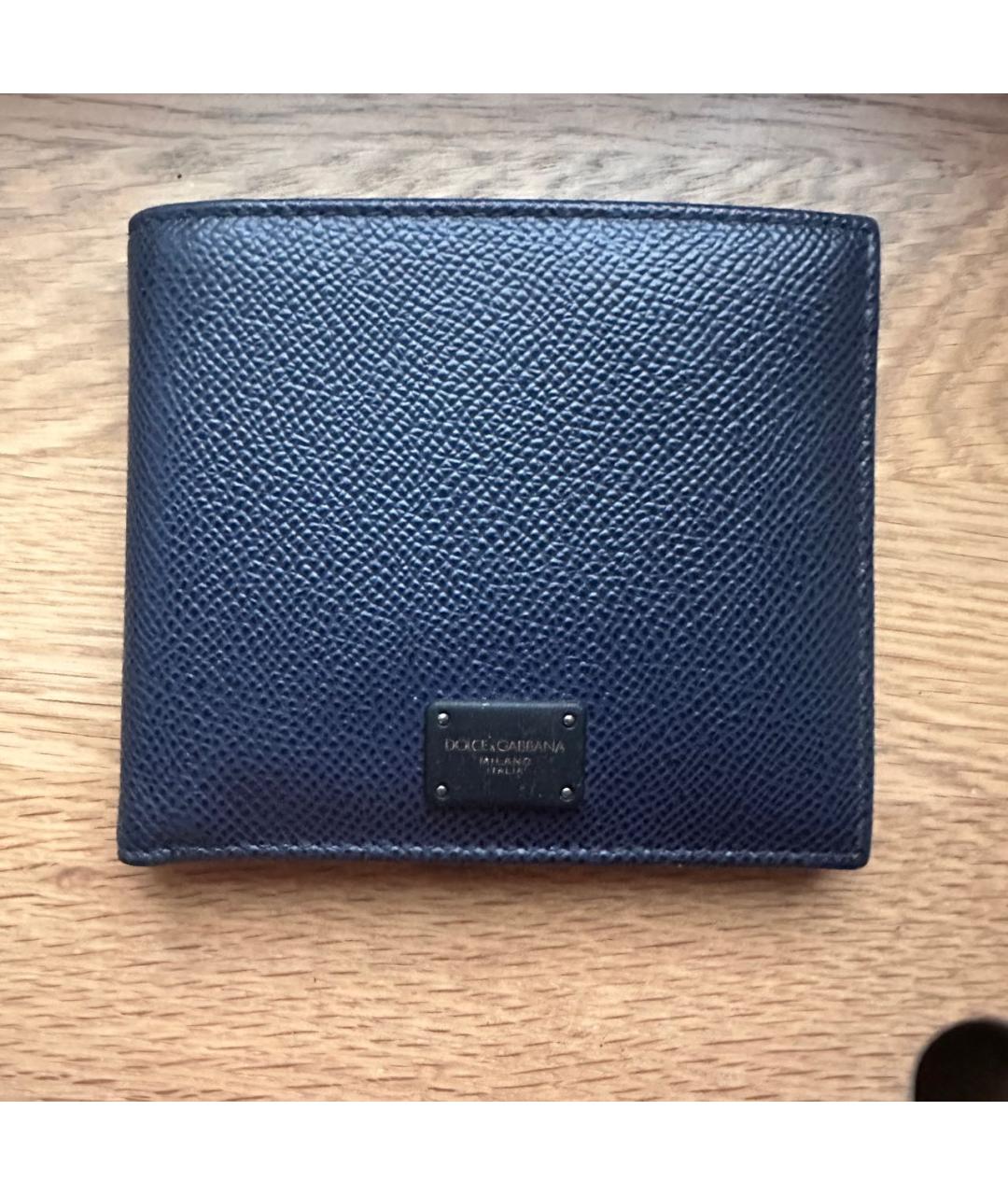 DOLCE&GABBANA Темно-синий кожаный кошелек, фото 7