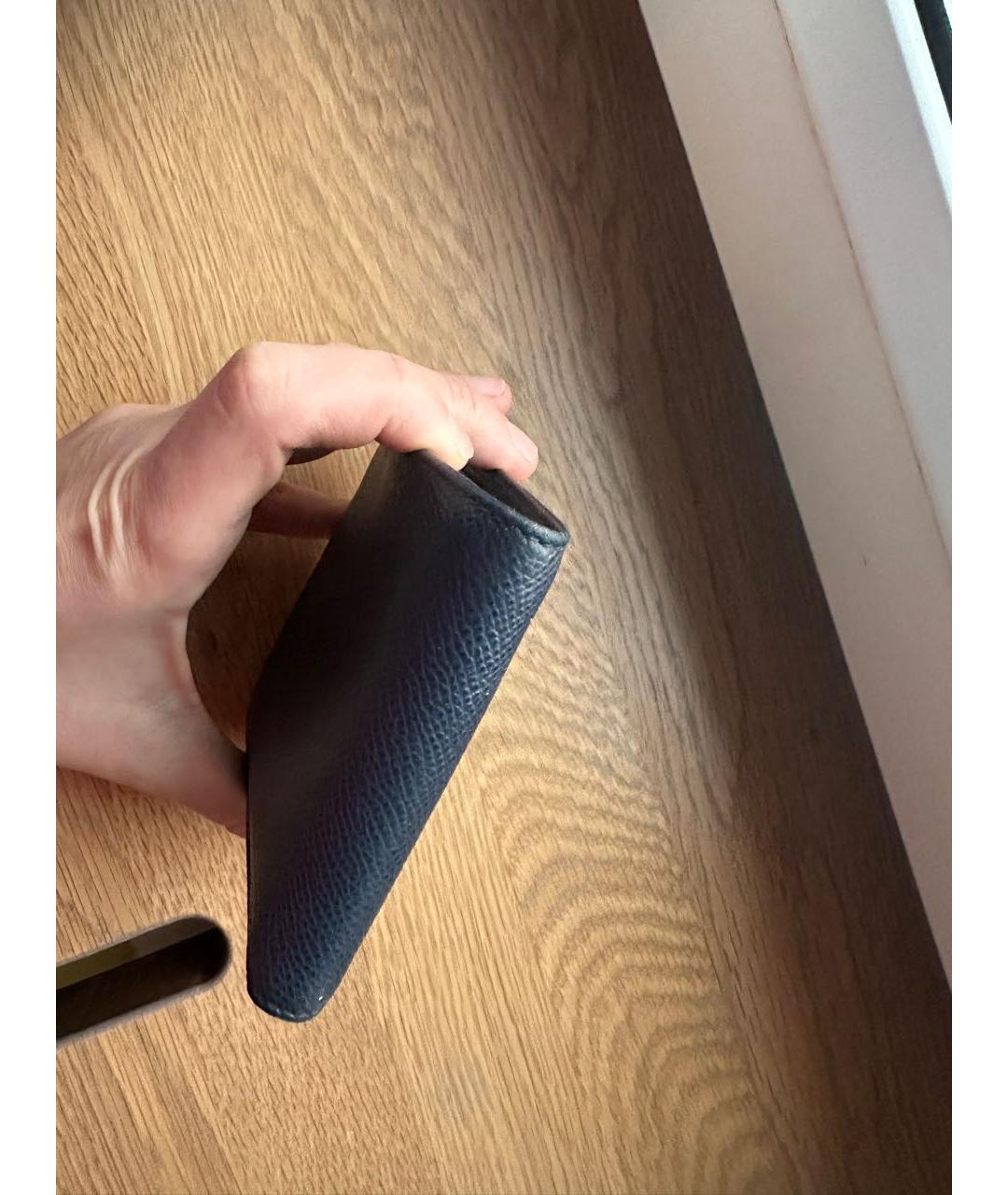 DOLCE&GABBANA Темно-синий кожаный кошелек, фото 5