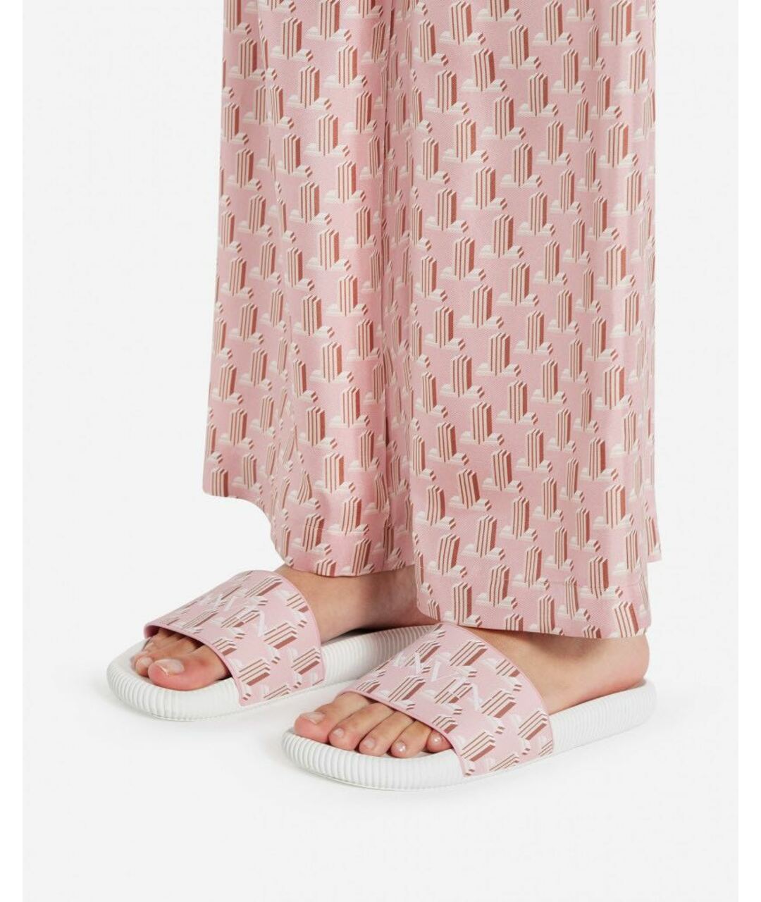 LANVIN Розовые резиновые шлепанцы, фото 6
