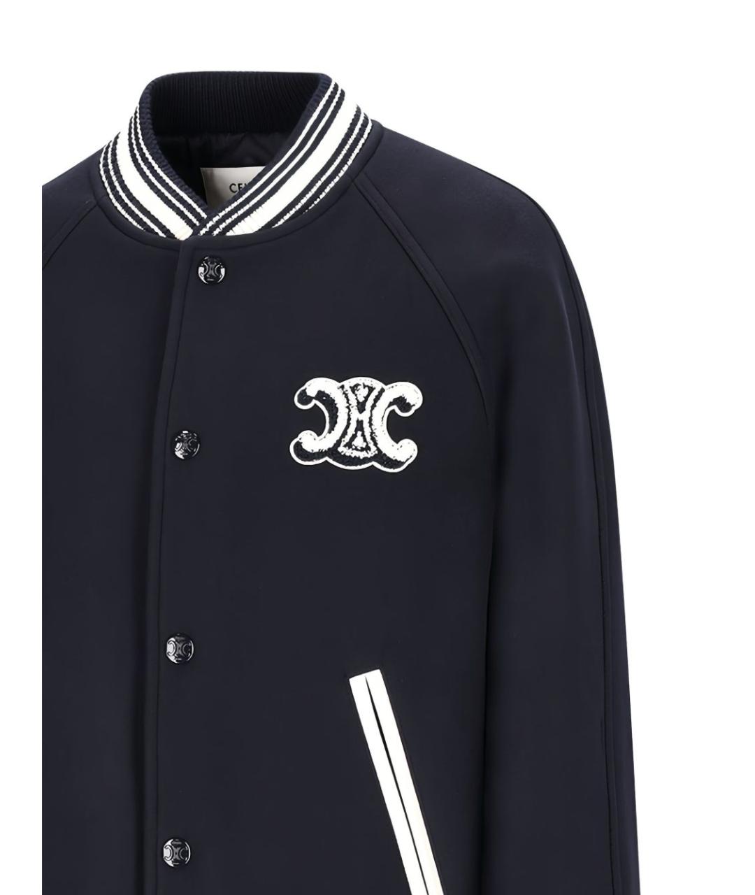 CELINE Синяя хлопковая куртка, фото 2