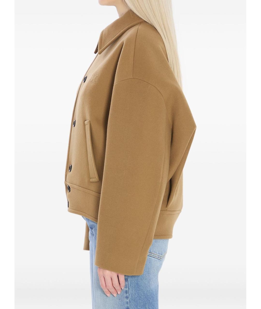 CELINE Бежевая шерстяная куртка, фото 5