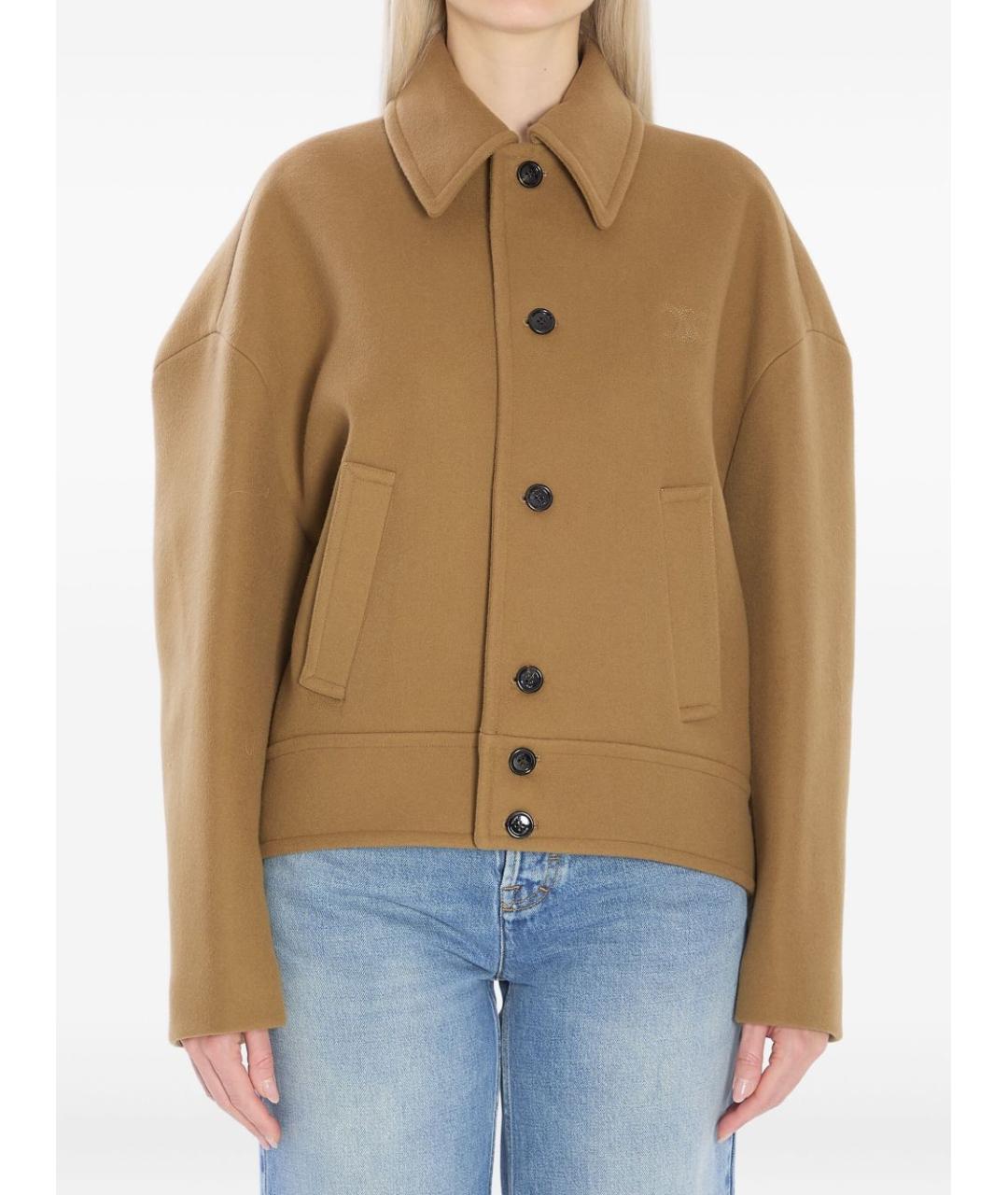 CELINE Бежевая шерстяная куртка, фото 2