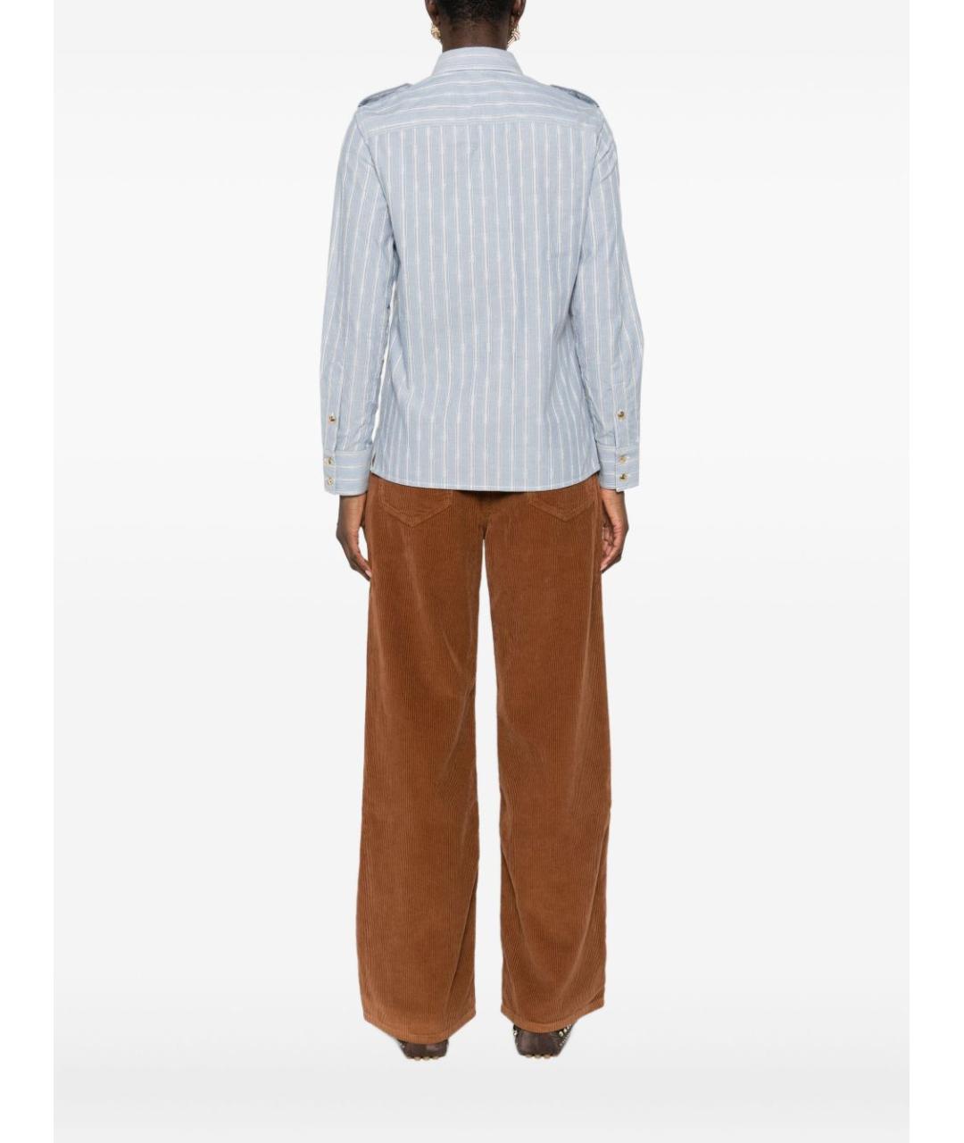 CELINE Голубая хлопковая рубашка, фото 3