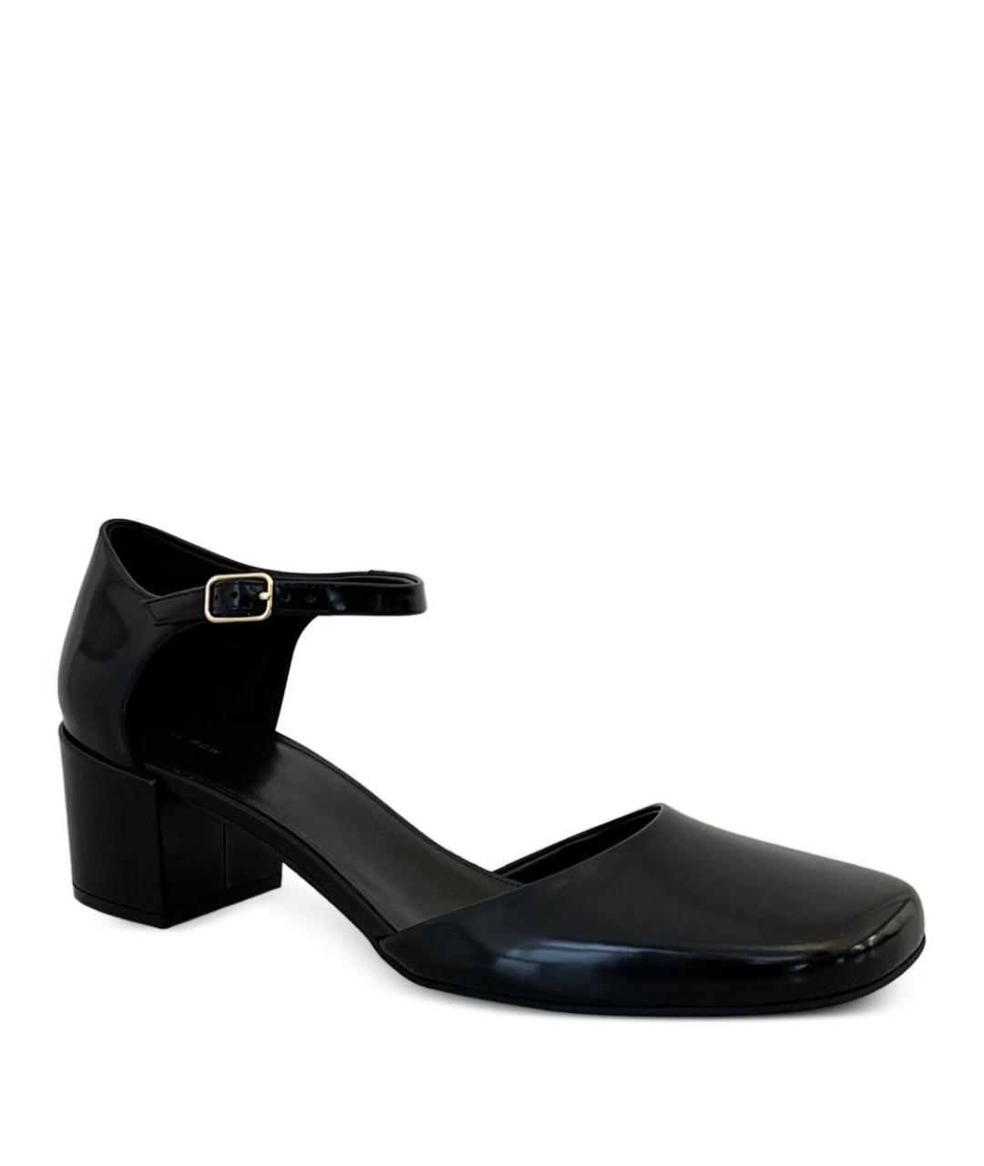 THE ROW Черные босоножки из лакированной кожи, фото 2