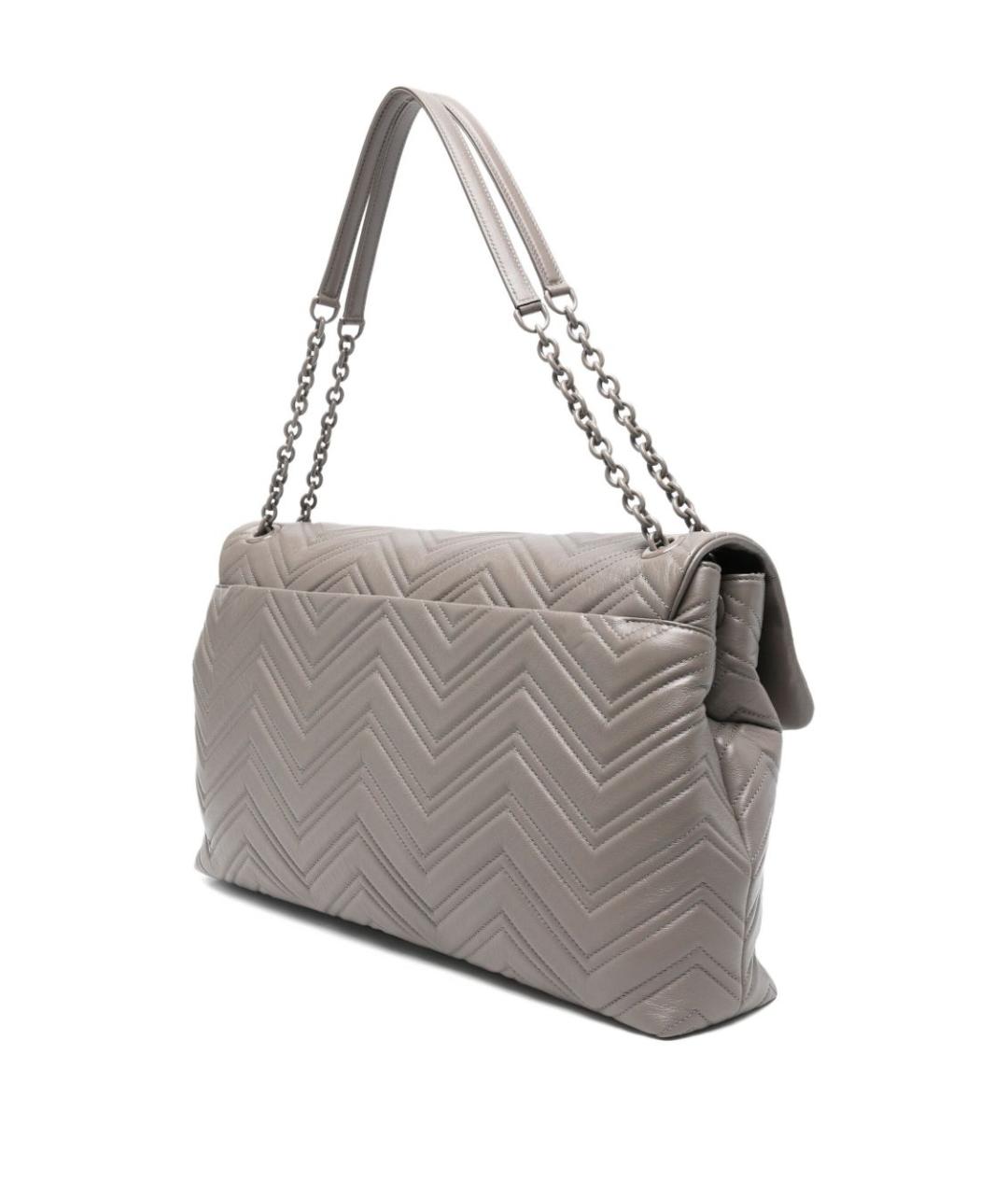 GUCCI Серая кожаная сумка через плечо, фото 2