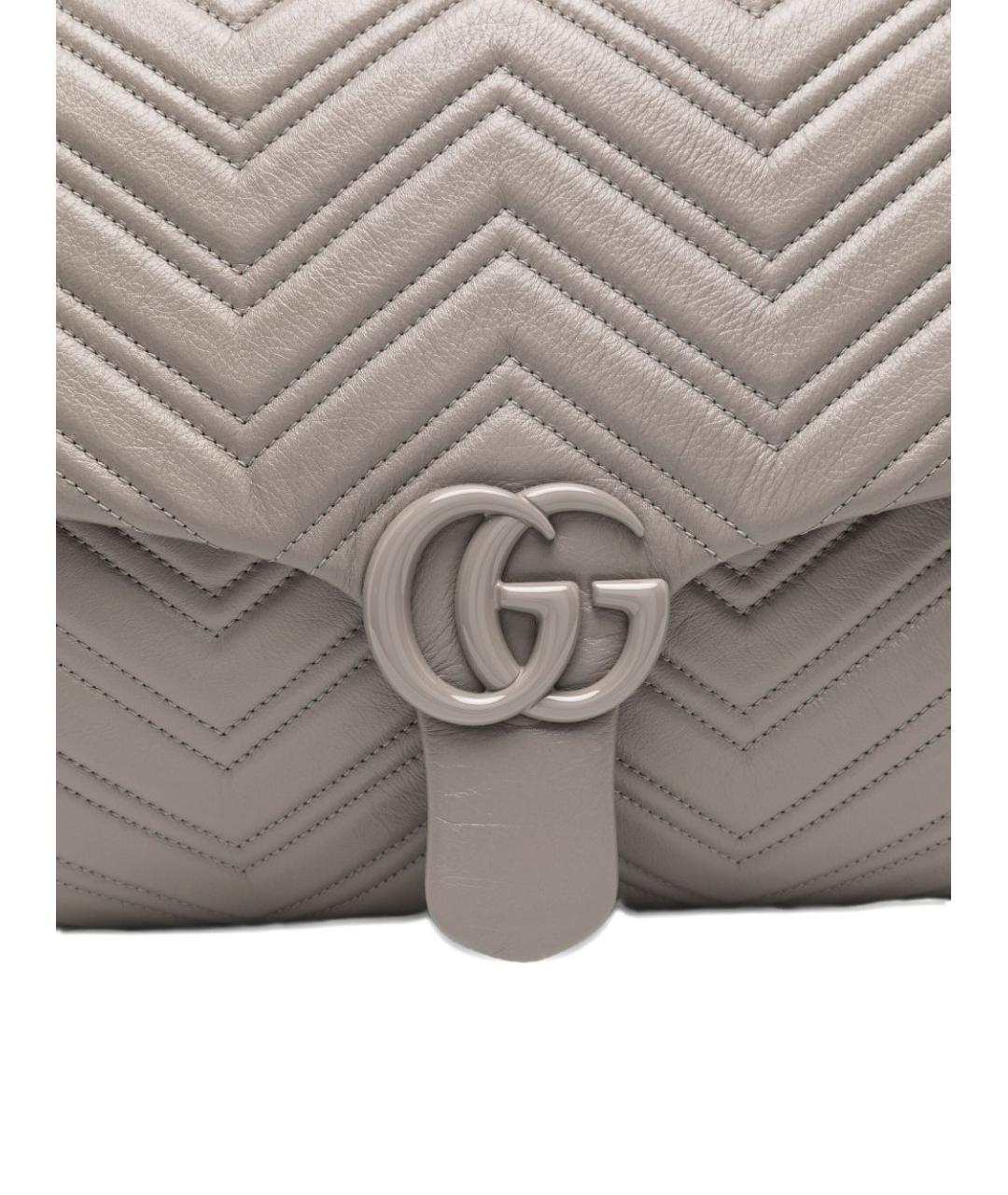 GUCCI Серая кожаная сумка через плечо, фото 5