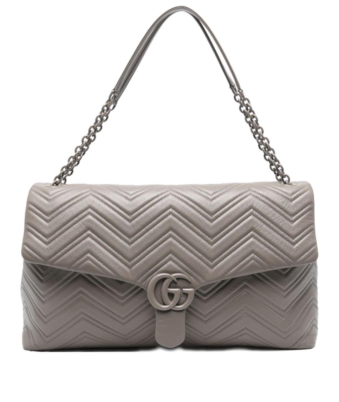 GUCCI Серая кожаная сумка через плечо, фото 1