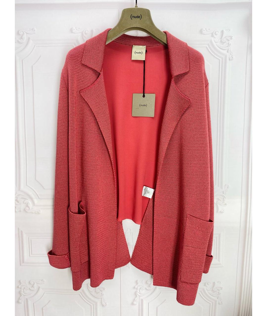NUDE Коралловый хлопковый кардиган, фото 7