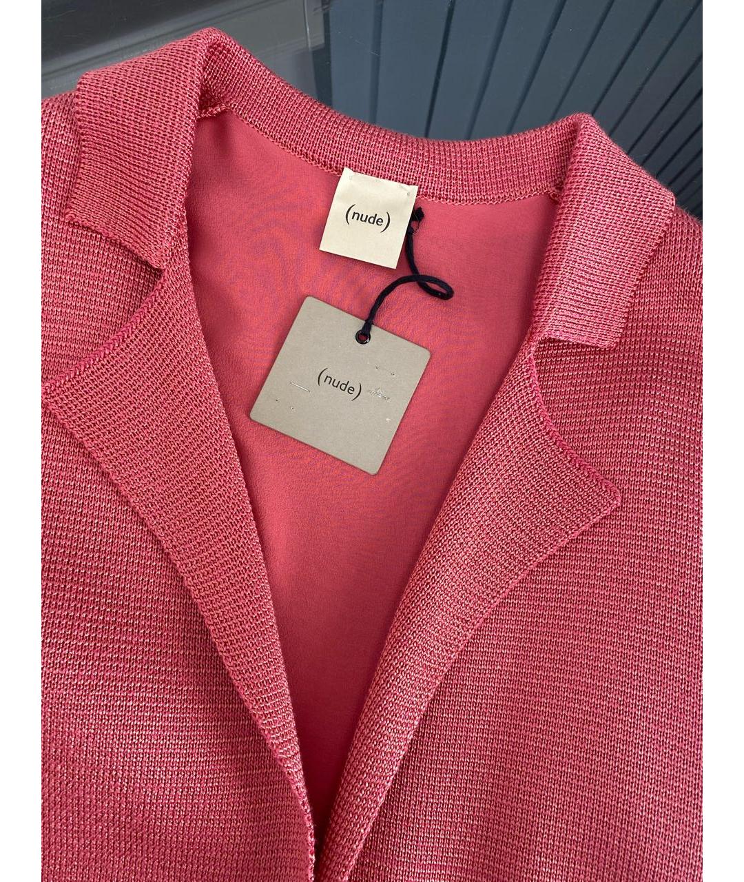 NUDE Коралловый хлопковый кардиган, фото 3