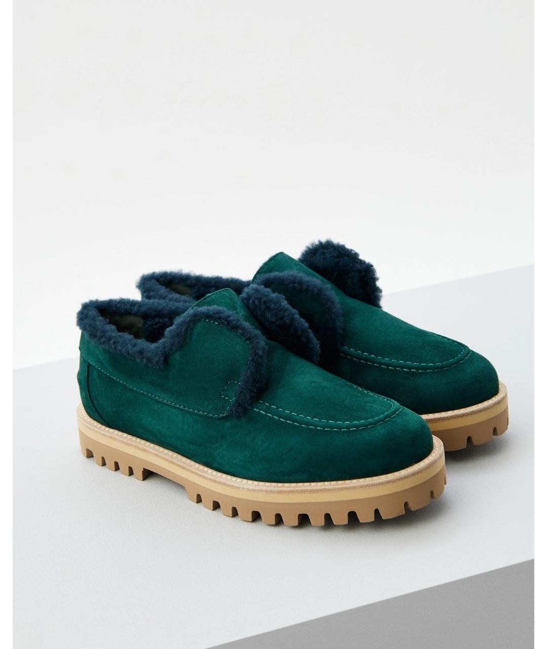 LE SILLA Зеленые замшевые лоферы, фото 2