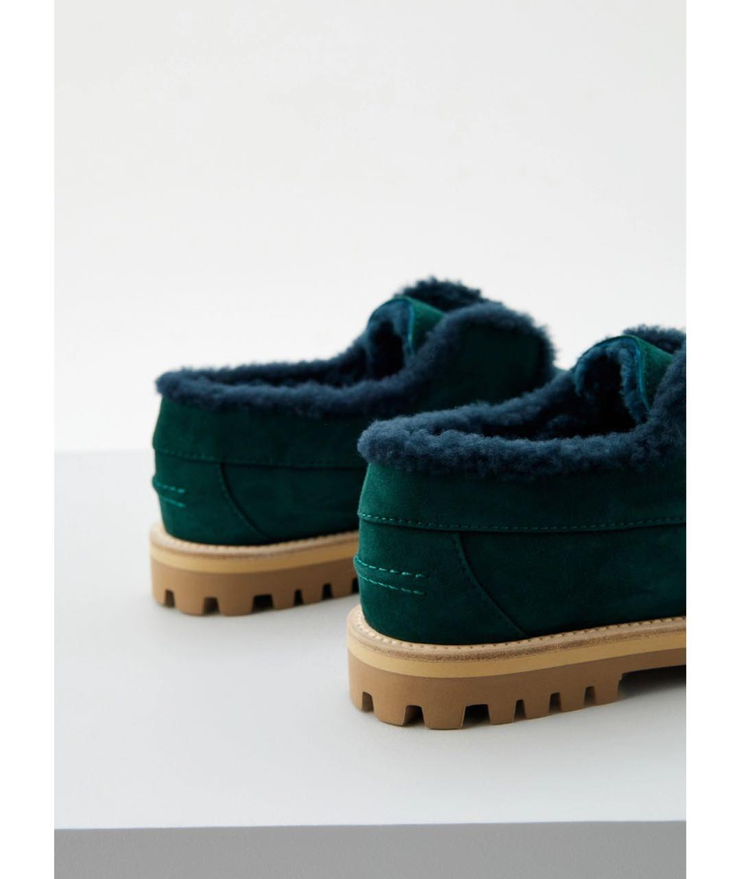 LE SILLA Зеленые замшевые лоферы, фото 4