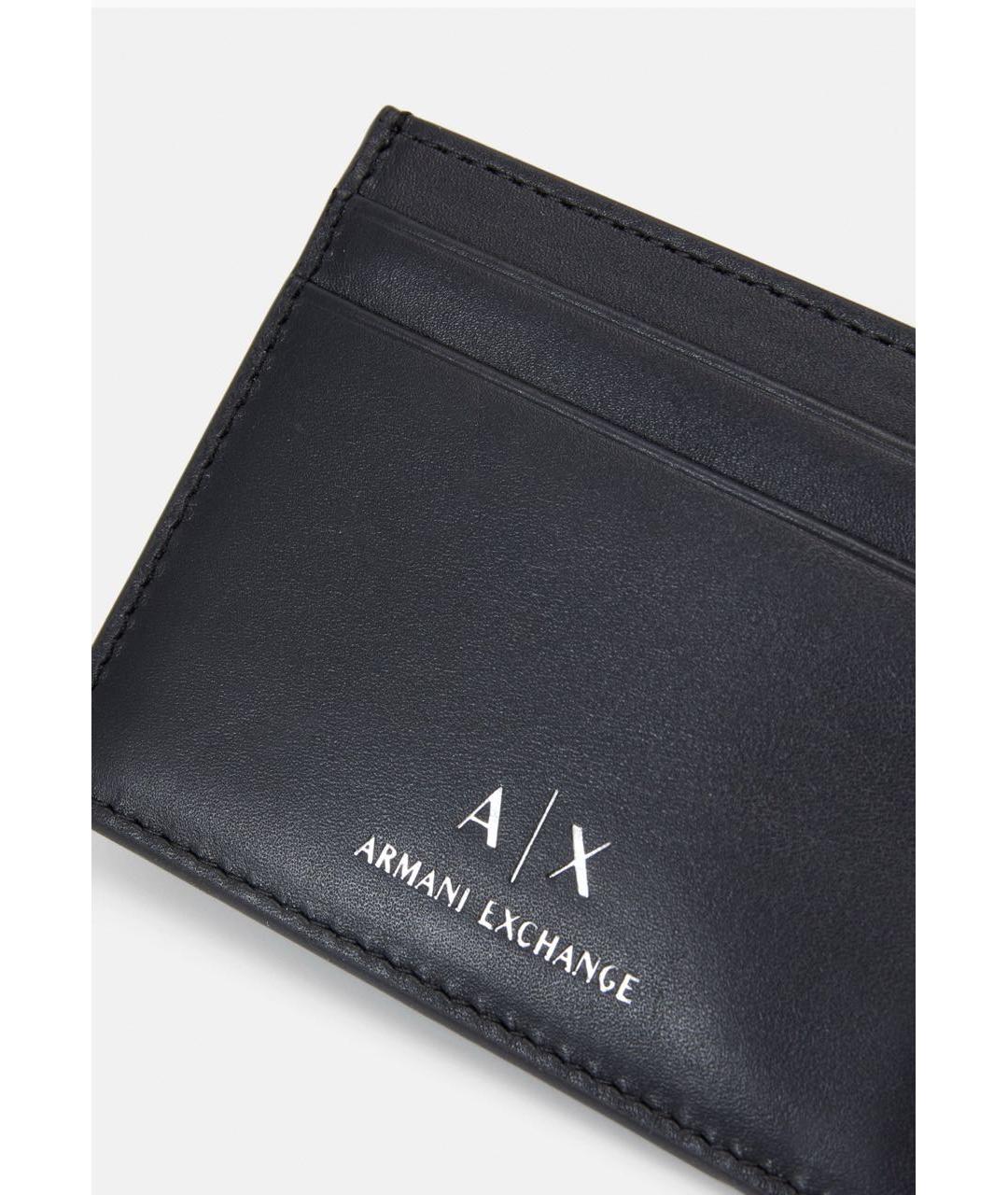 ARMANI EXCHANGE Черный кожаный кардхолдер, фото 2