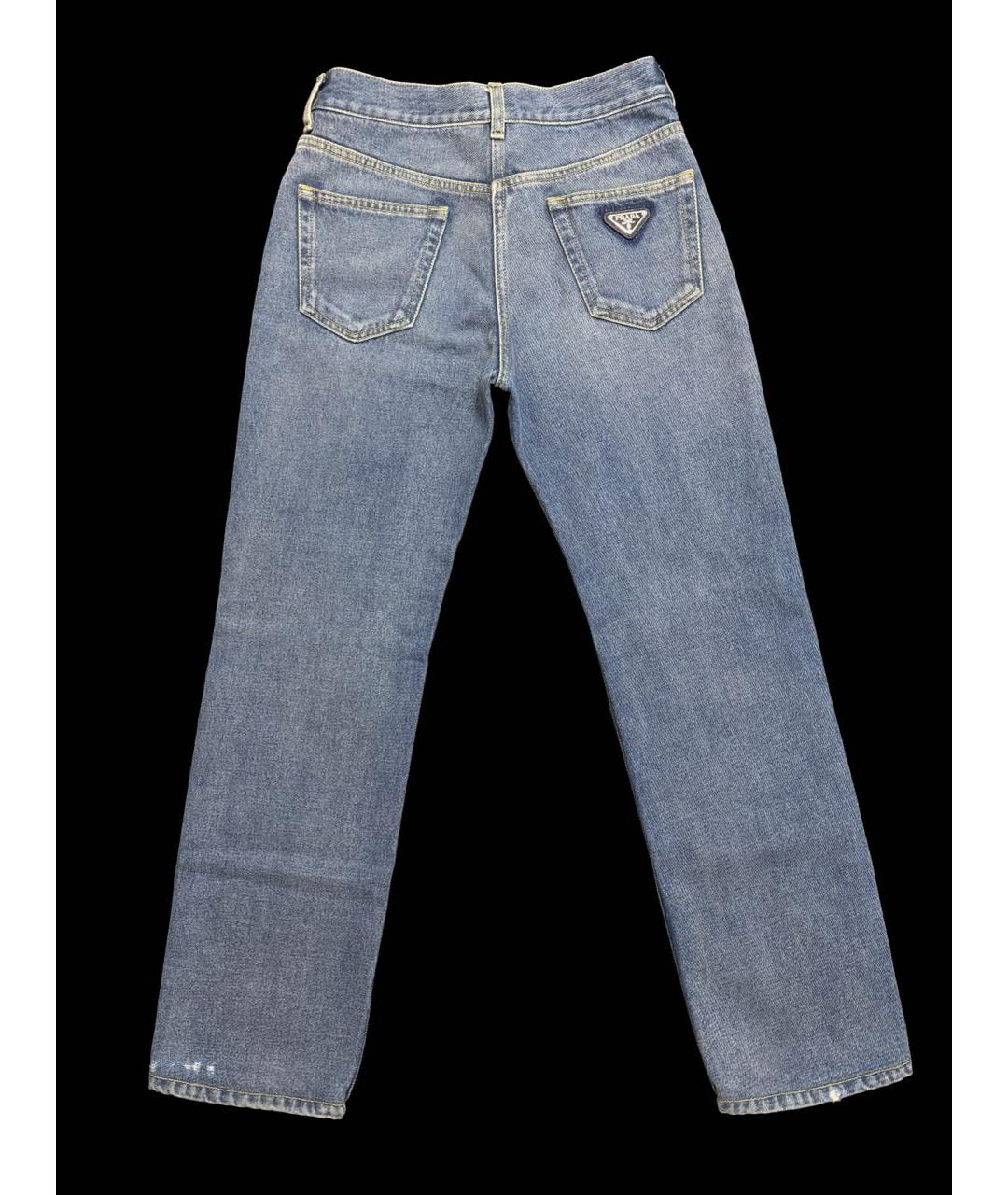 PRADA Синие хлопковые джинсы клеш, фото 3
