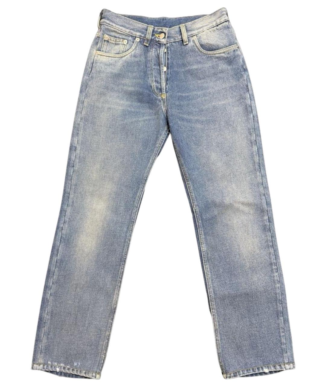 PRADA Синие хлопковые джинсы клеш, фото 1