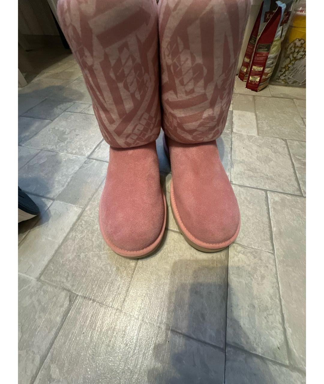UGG Розовые замшевые полусапоги, фото 6