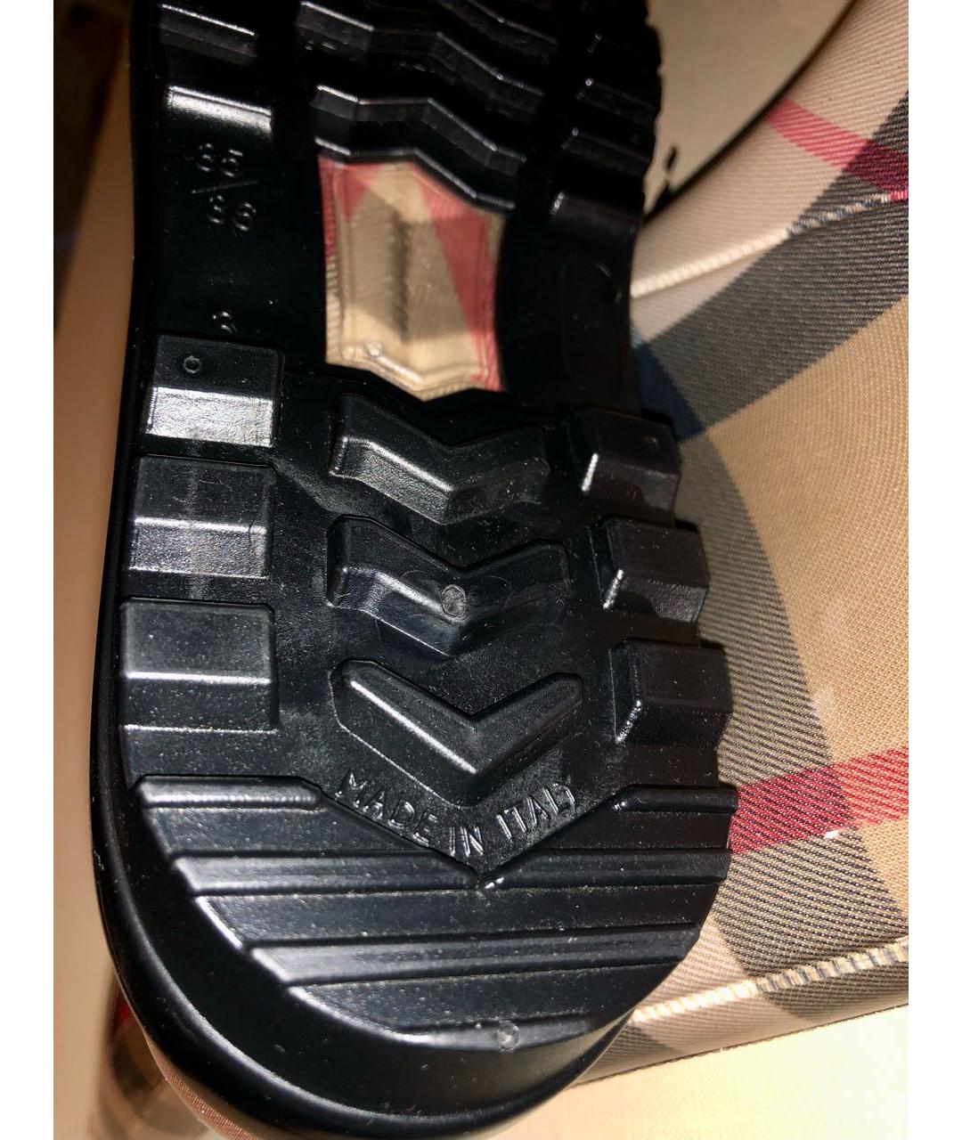 BURBERRY Коричневые резиновые сапоги, фото 6