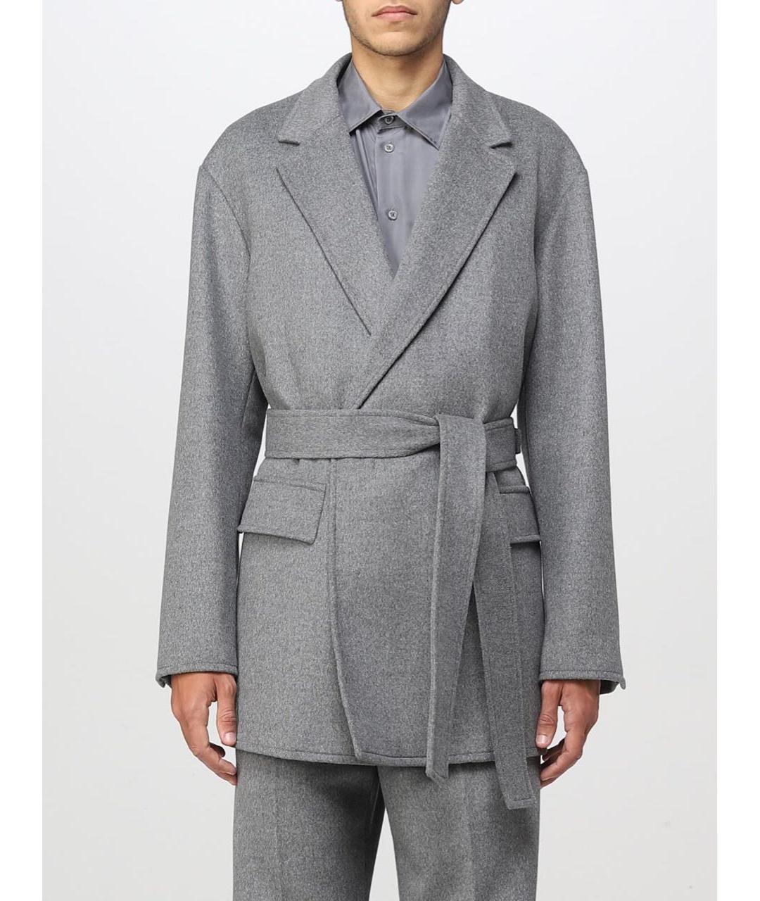 EMPORIO ARMANI Серый шерстяной пиджак, фото 3