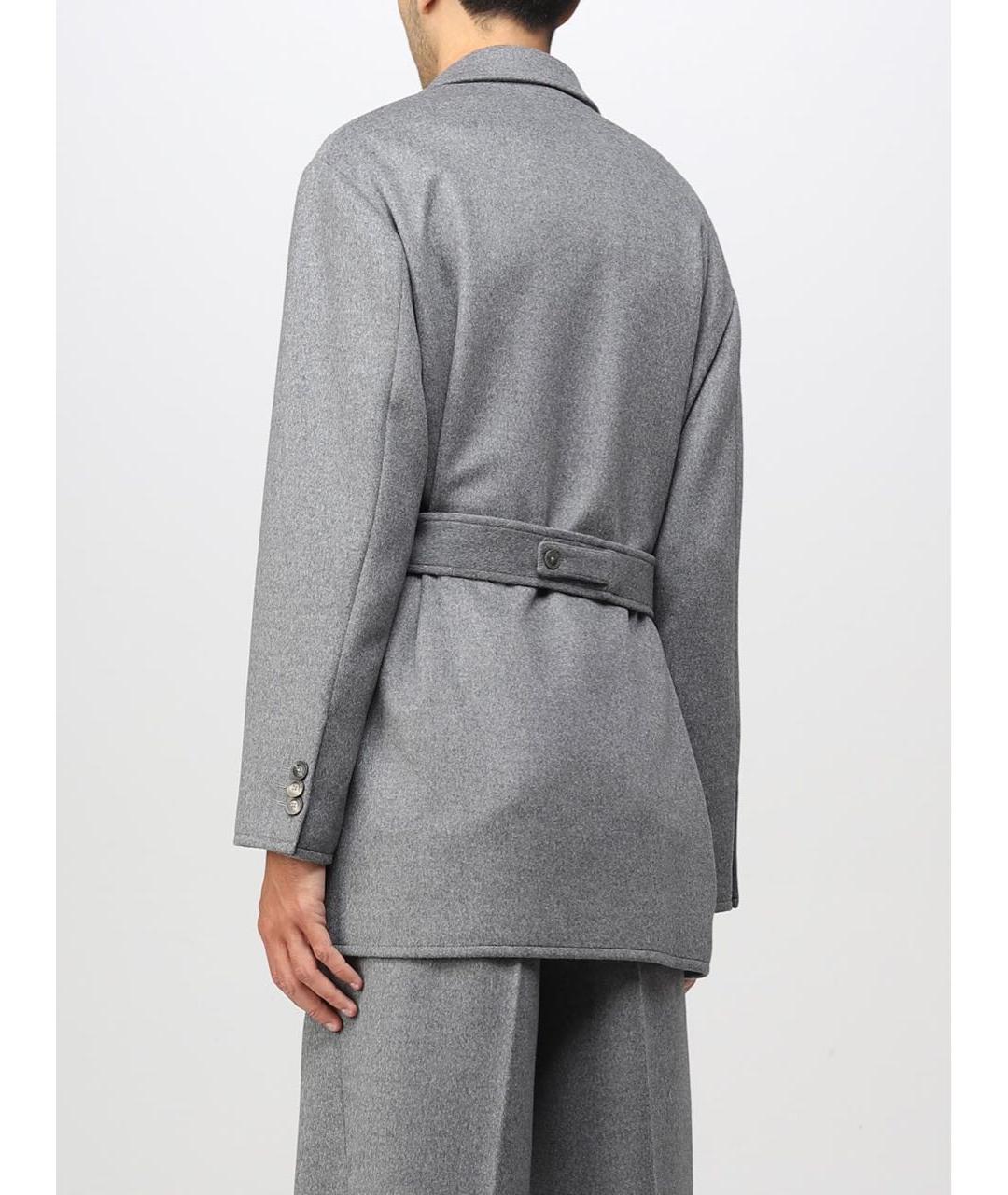 EMPORIO ARMANI Серый шерстяной пиджак, фото 2