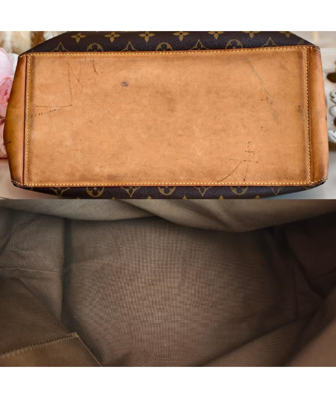 LOUIS VUITTON Коричневая кожаная сумка с короткими ручками, фото 8