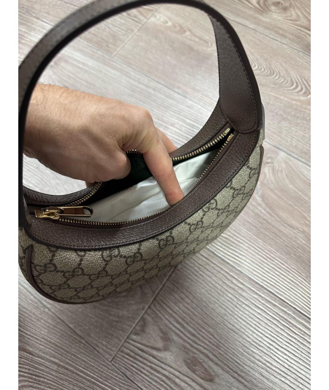 GUCCI Коричневая сумка с короткими ручками, фото 4